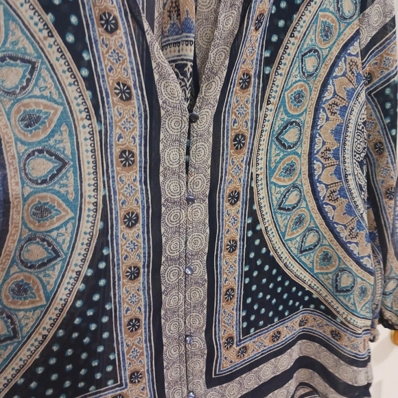 Lucky Brand Grecian sheer blouse - Picture 5 of 9